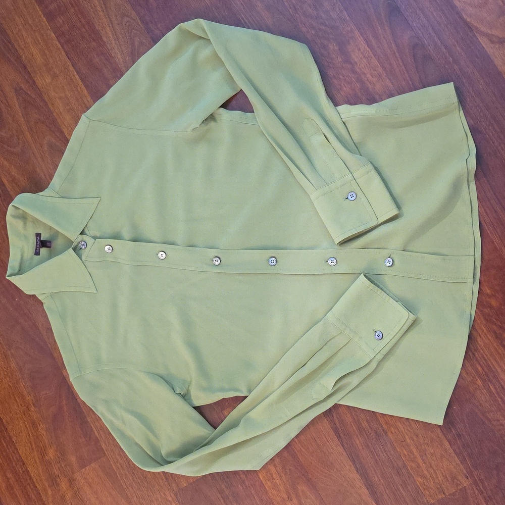 Escada Light Green Button-Down Shirt